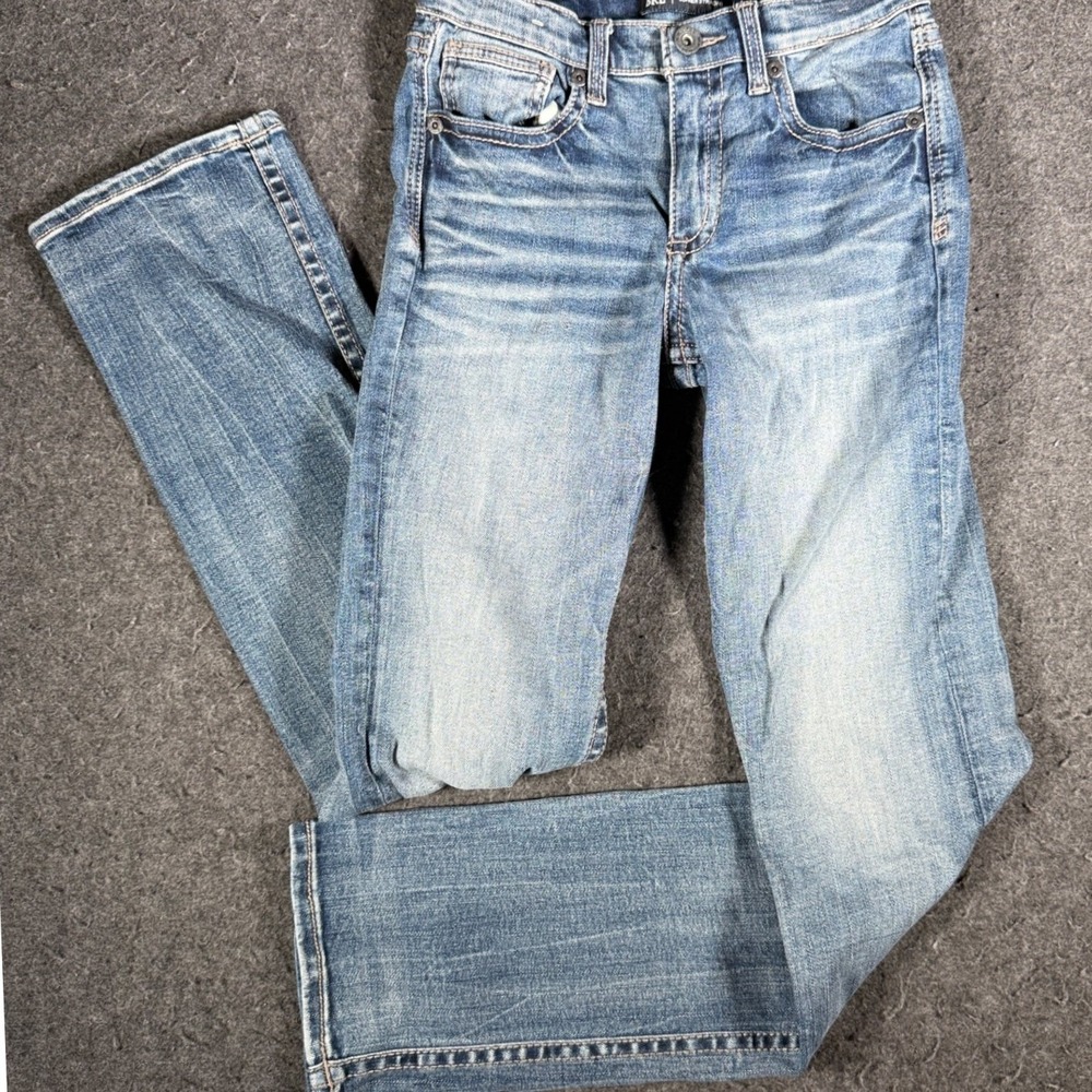 BKE Conner Straight Kids Jeans Size 16 Tall Blue Medium Wash Denim Stretch